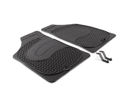 Genuine Rubber Floor Mats front, black - 1096924
