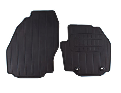 Genuine Rubber Floor Mats front, black - 1383093