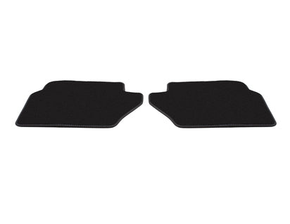 Genuine Velour Floor Mats rear, black with metal grey stitching - 1805918