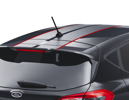 Genuine Decor Stripes for roof, matte black / high-gloss red - 2378993