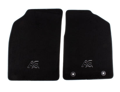 Genuine Velour Floor Mats front, black - 1806152