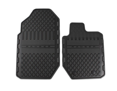 Genuine Rubber Floor Mats front, black - 1809464
