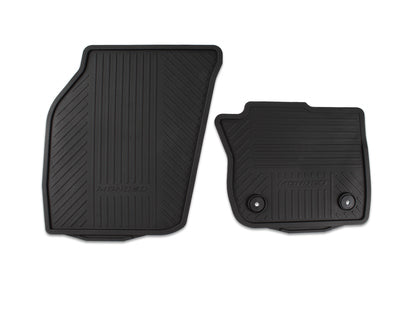 Genuine Rubber Floor Mats front, black - 1890124