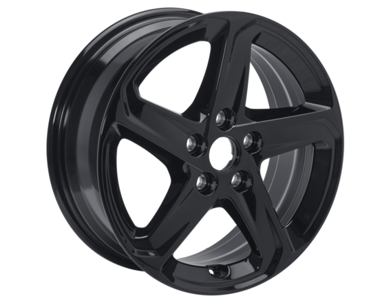 Genuine Alloy Wheel 16" 5-spoke "Easy-to-clean" design, Absolute Black - 2386684
