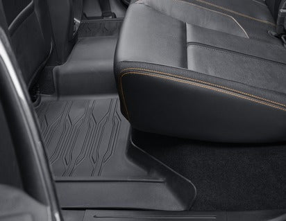 Genuine Rubber Floor Mats tray style design, front and rear, black - 2208156