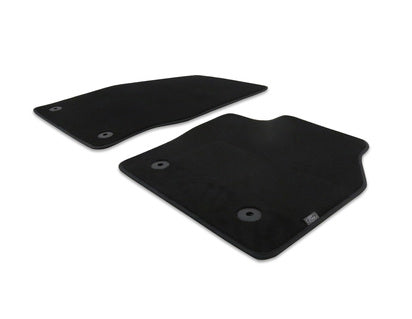 Genuine Velour Floor Mats front, black, with black nubuk surround - 1930054