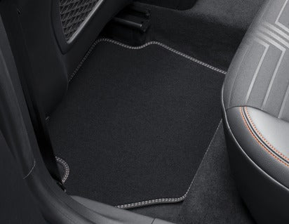 Genuine Velour Floor Mats rear, with Metal Grey stitching - 2478663