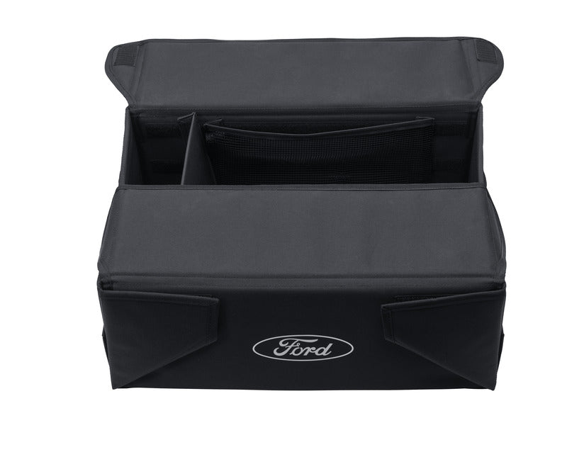 Genuine Foldable Organizer Box black fabric, with white Ford oval on both sides - 2470825