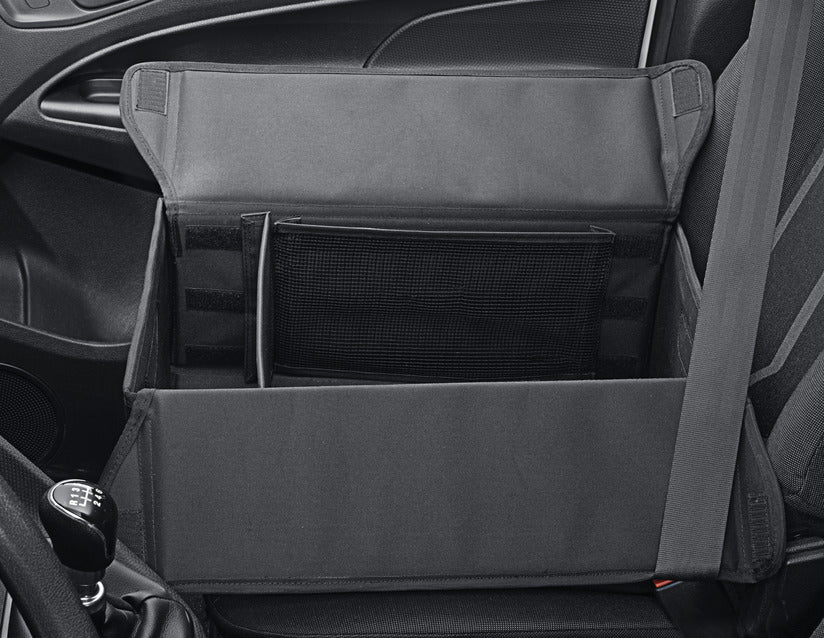 Genuine Foldable Organizer Box black fabric, with white Ford oval on both sides - 2470825