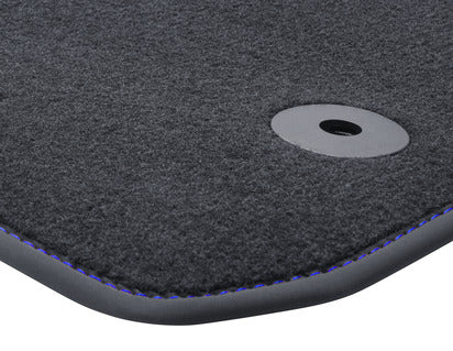 Genuine Velour Floor Mats front, black - 2497106