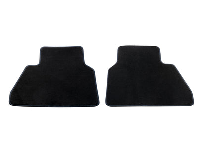 Genuine Carpet Floor Mats rear, black with blue stitching - 2746769
