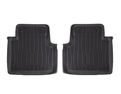 Genuine Rubber Floor Mats in tray style with raised edges, rear, black - 2477398