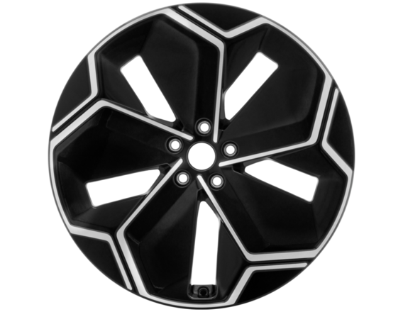 Genuine Alloy Wheel 21" front, 5 spoke design, Asphalt Black and Bright Machined - 2707040