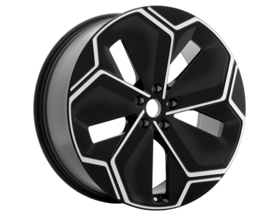 Genuine Alloy Wheel 21" rear, 5 spoke design, Asphalt Black and Bright Machined - 2707038