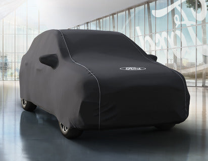 Genuine Premium Protective Cover indoor use, black with white liner and white Ford oval - 2458165