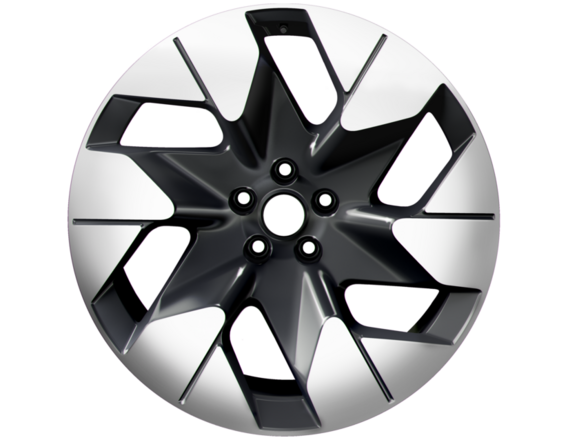 Genuine Alloy Wheel 20" rear, 6-spoke design, Magnetic and Bright Machined - 2689774