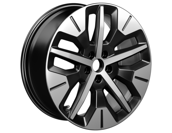 Genuine Alloy Wheel 19" front, 5-spoke design, Absolute Black and Bright Machined - 2689768