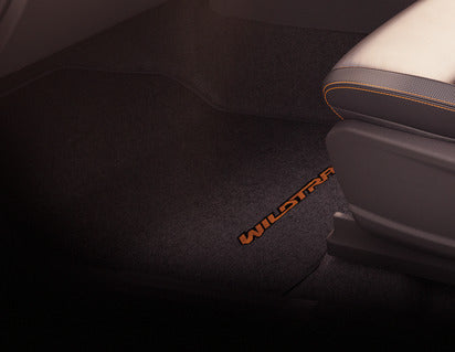 Genuine Velour Floor Mats front, black - 1901692