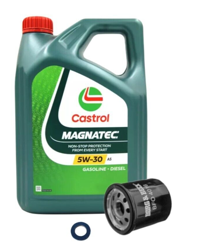 Toyota Aygo 1.0 Petrol 2006 - 2013 Oil Filter & Genuine Castrol 5w30 Oil