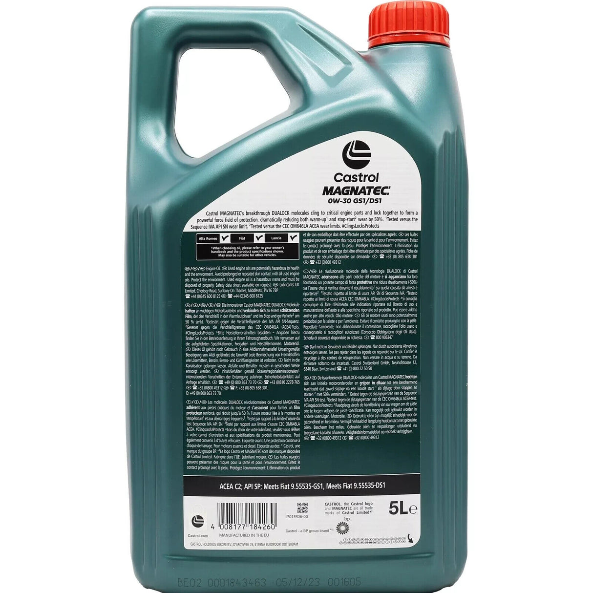 Castrol MAGNATEC 0w-30 GS1/DS1 Fully Synthetic Engine Oil - 5 Litres 5L