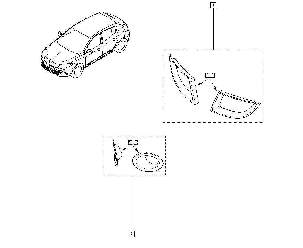 Genuine Renault Megane Mk3 Front Fog Lamp Ring Cover 7711428177 New
