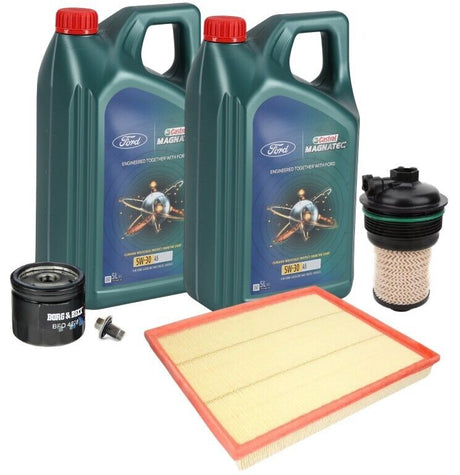 Ford Transit Custom 2021- 2.0L ECOBLUE Service Kit Genuine 5w30 Castrol Oil 10L