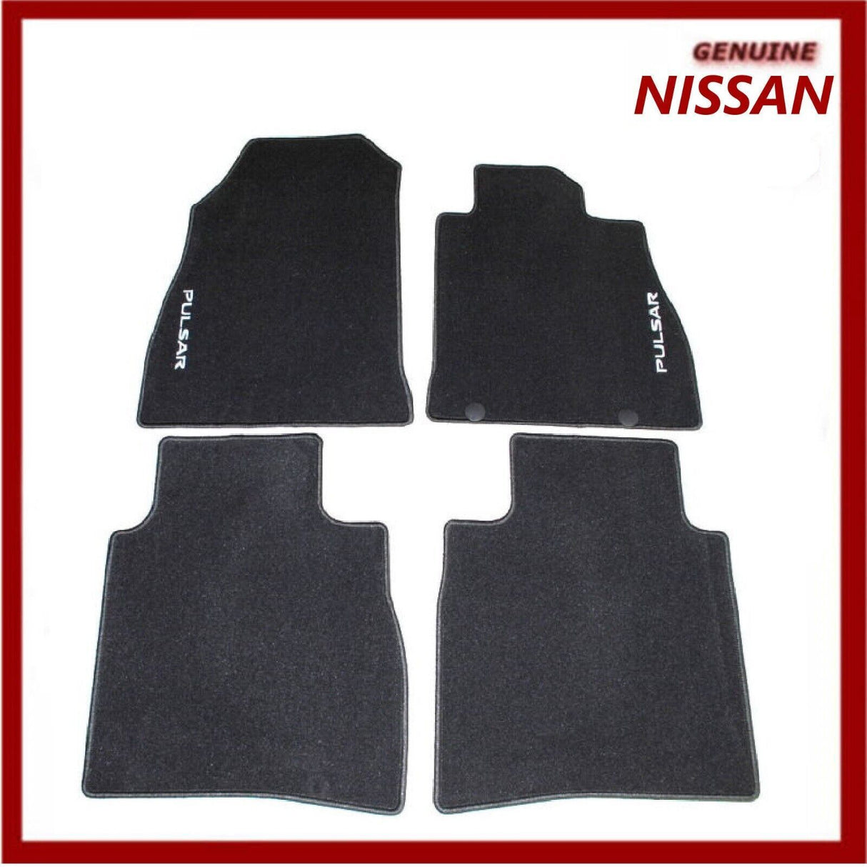 Genuine Nissan Pulsar 2014 Velour Carpet Car Mats. Front & Rear KE7553Z021
