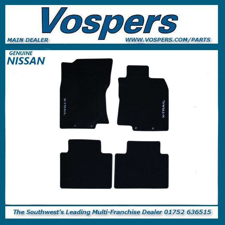Genuine Nissan X-Trail T32 2014 On Shape Front & Rear Velour Mats KE7554B021