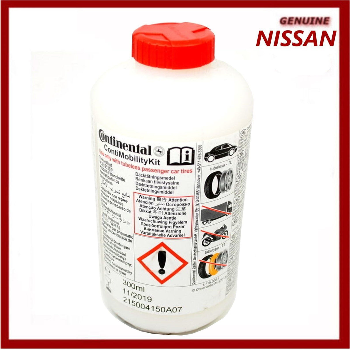 Genuine Nissan Tyre Sealant Glue Puncture Repair 300ml. 997904GA0D. New!