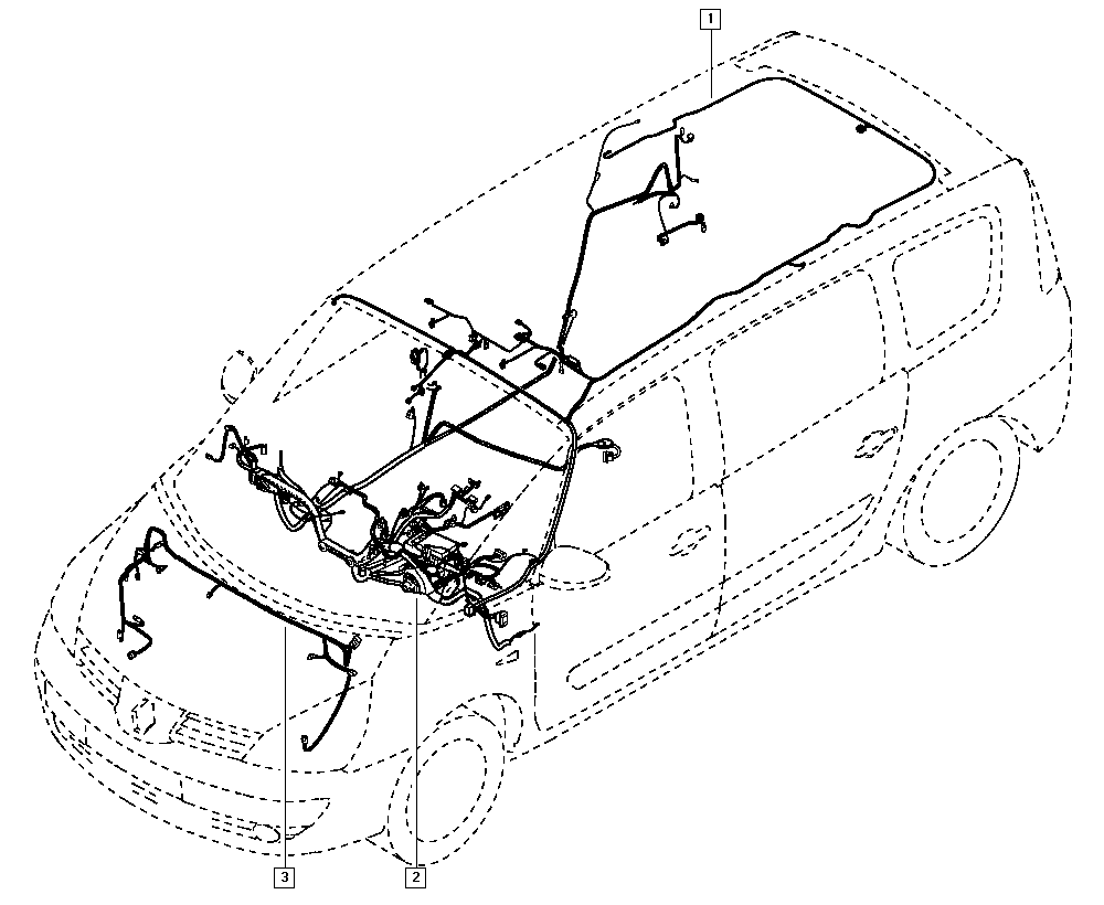 Genuine Renault Espace Mk4 Roof Wiring 7701062161 New