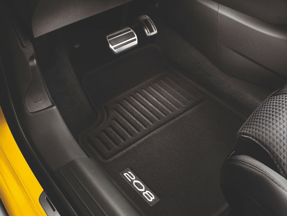 Genuine Peugeot 208 Electric Front & Rear Velour Floor Mats