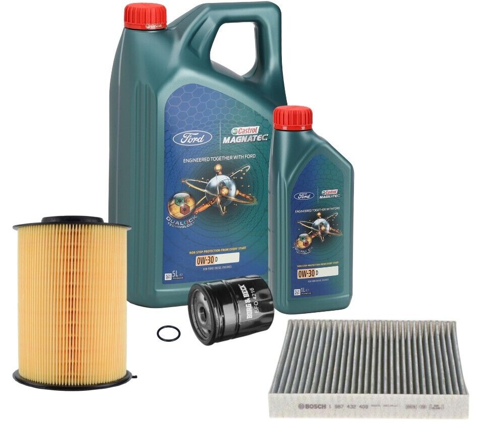 Ford Galaxy 2.0L TDCI 2015 onwards Full Service Kit inc Genuine Castrol 0w30 Oil