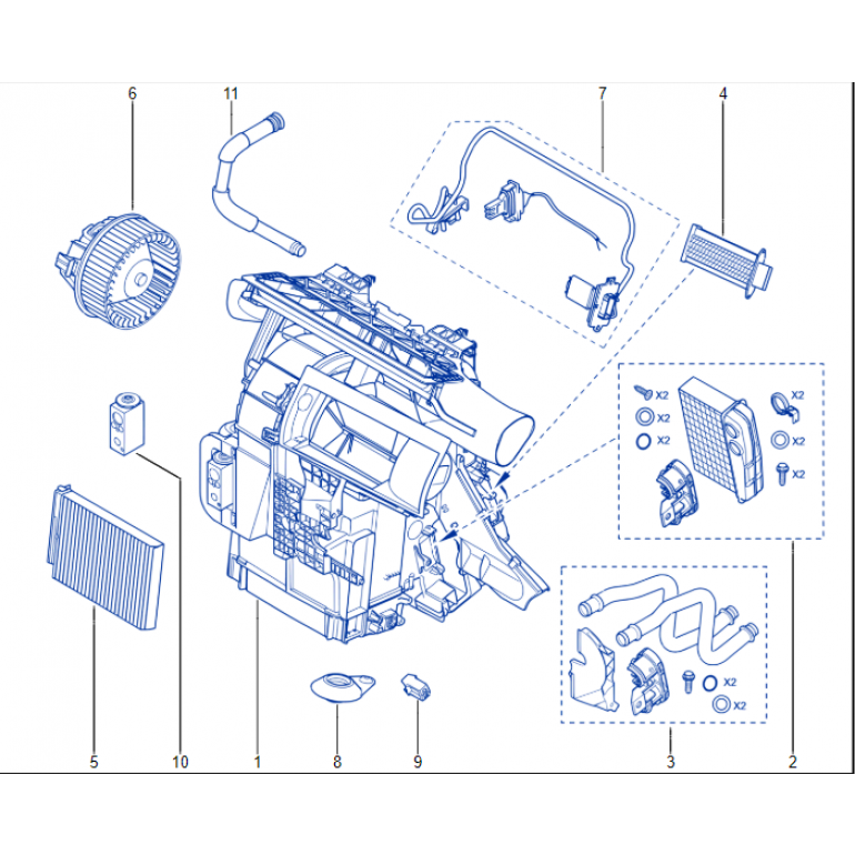 Genuine Renault Clio Mk3 Heater Control Box 7701209879