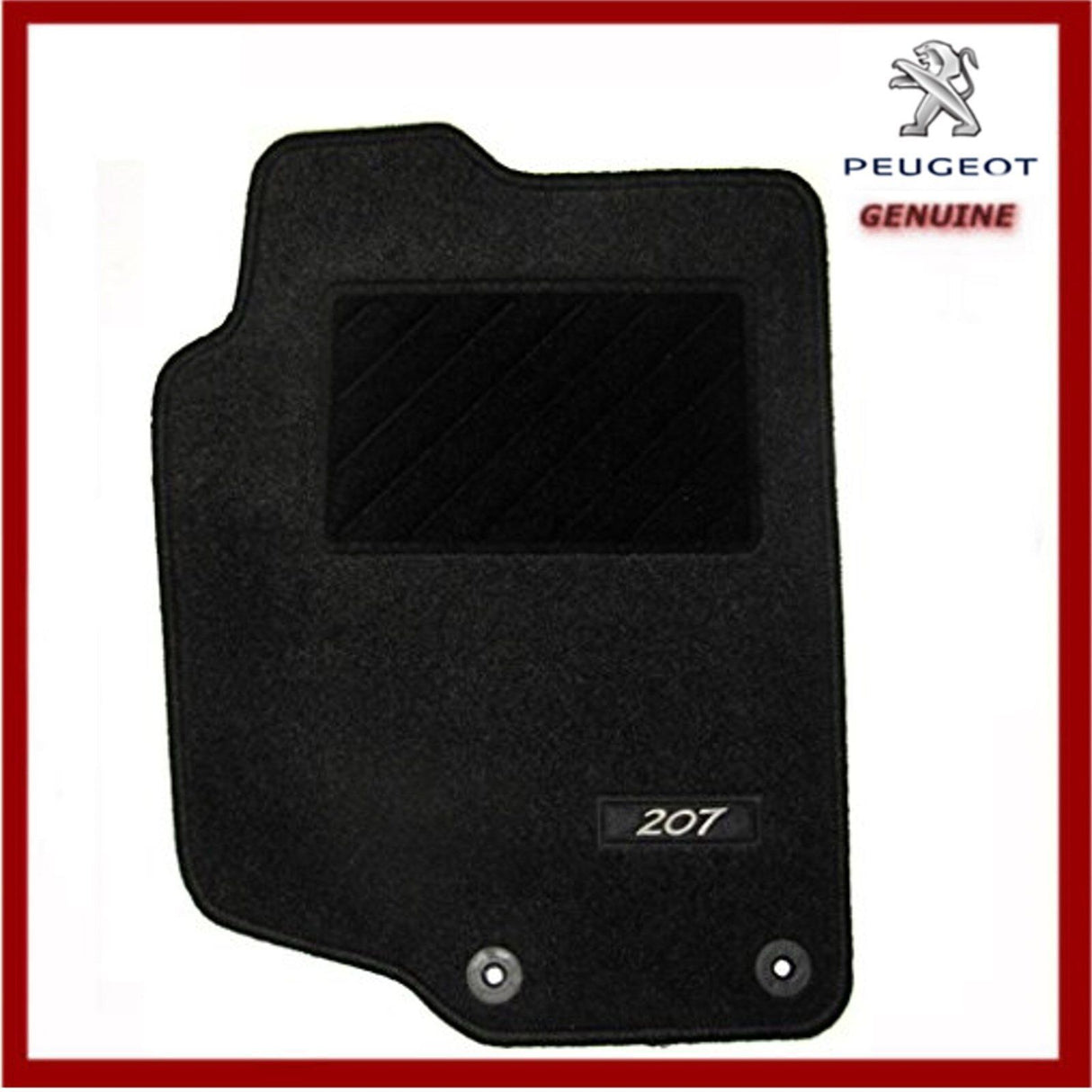 Genuine Peugeot 207 RHD Tailored Carpet Front & Rear Car Mats. New 9664VH