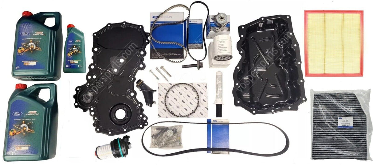 Genuine Ford Transit 2L RWD Full Wet Belt Kit & Service Kit inc 11L Castrol Oil