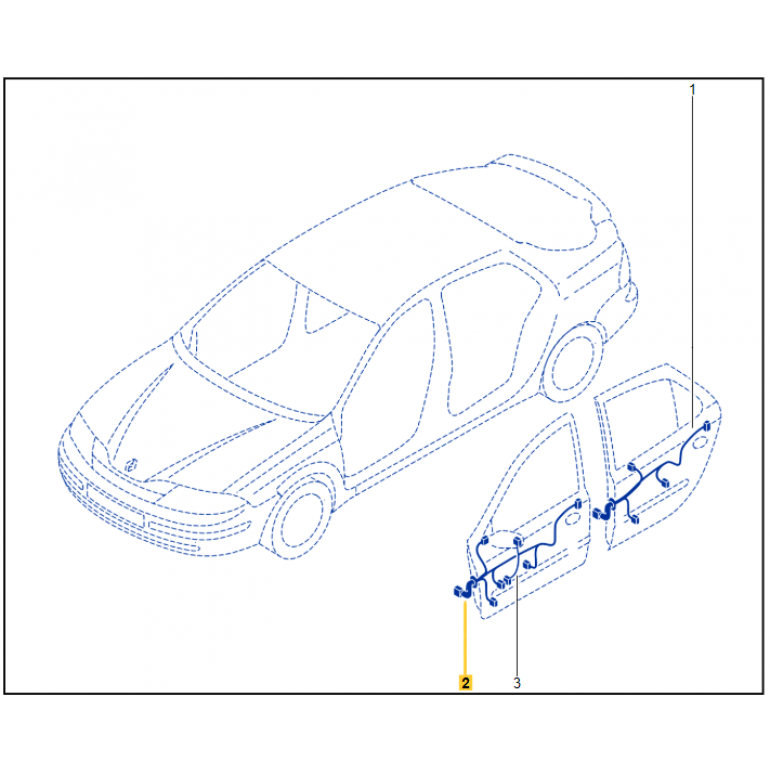 Genuine Renault Laguna Mk2 Drivers Door Wiring Loom 8200079214 New