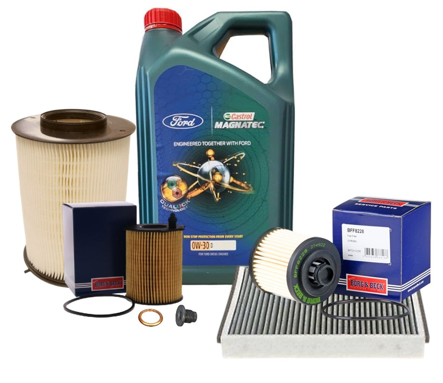 Ford Kuga 1.5 TDCI 2013-2020 Full Service Kit inc Genuine Castrol 0w30 Oil