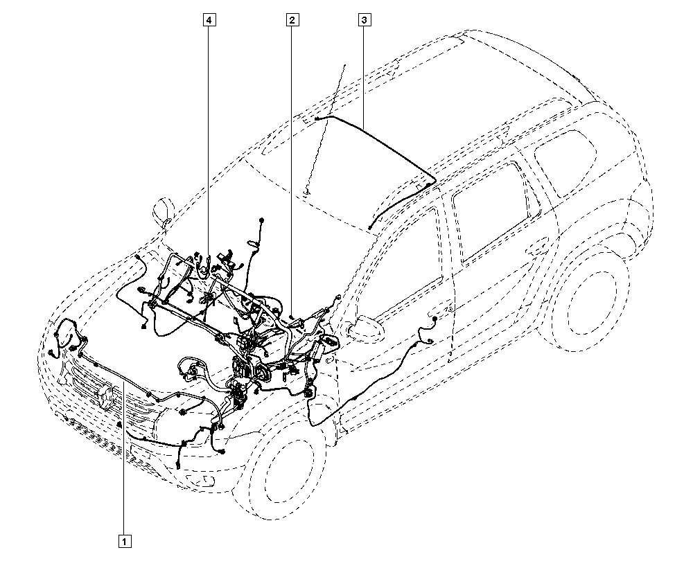 Genuine Dacia Duster Mk1 Wiring Harness 240186681R New