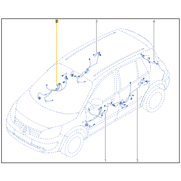 Genuine Renault Scenic Mk2 Drivers Door Wiring Harness 8200384631 New