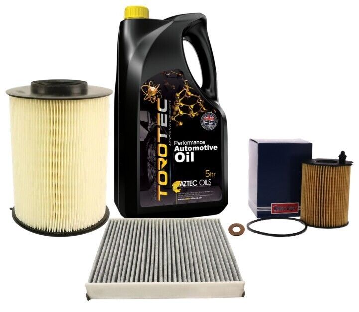 Ford Focus Mk3 1.6 TDCi Service Kit Oil Air Cabin Filter inc 0w30 Engine Oil