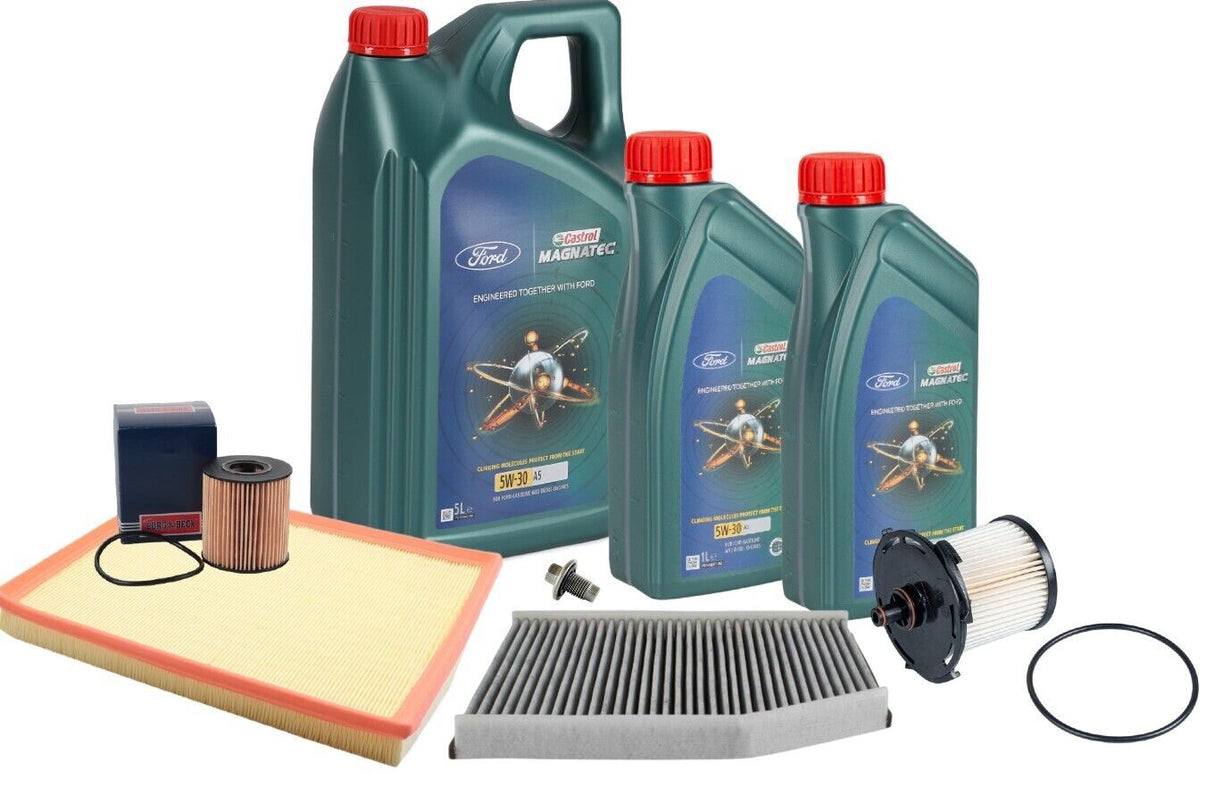 Ford Transit 2.2 TDCI Full Service Kit Inc Genuine Castrol 5w30 Engine Oil
