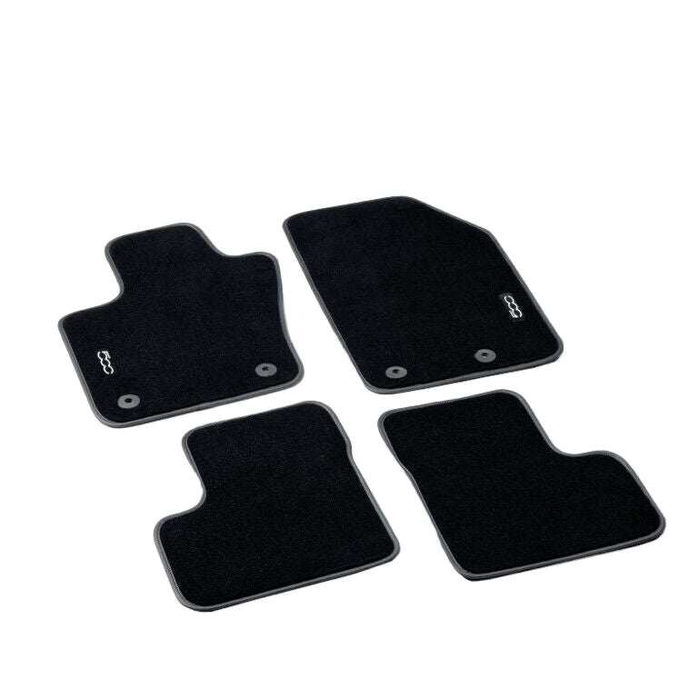Genuine Fiat 500X Set Of Four Velour Carpet Mats With Twin Fixings 50927525
