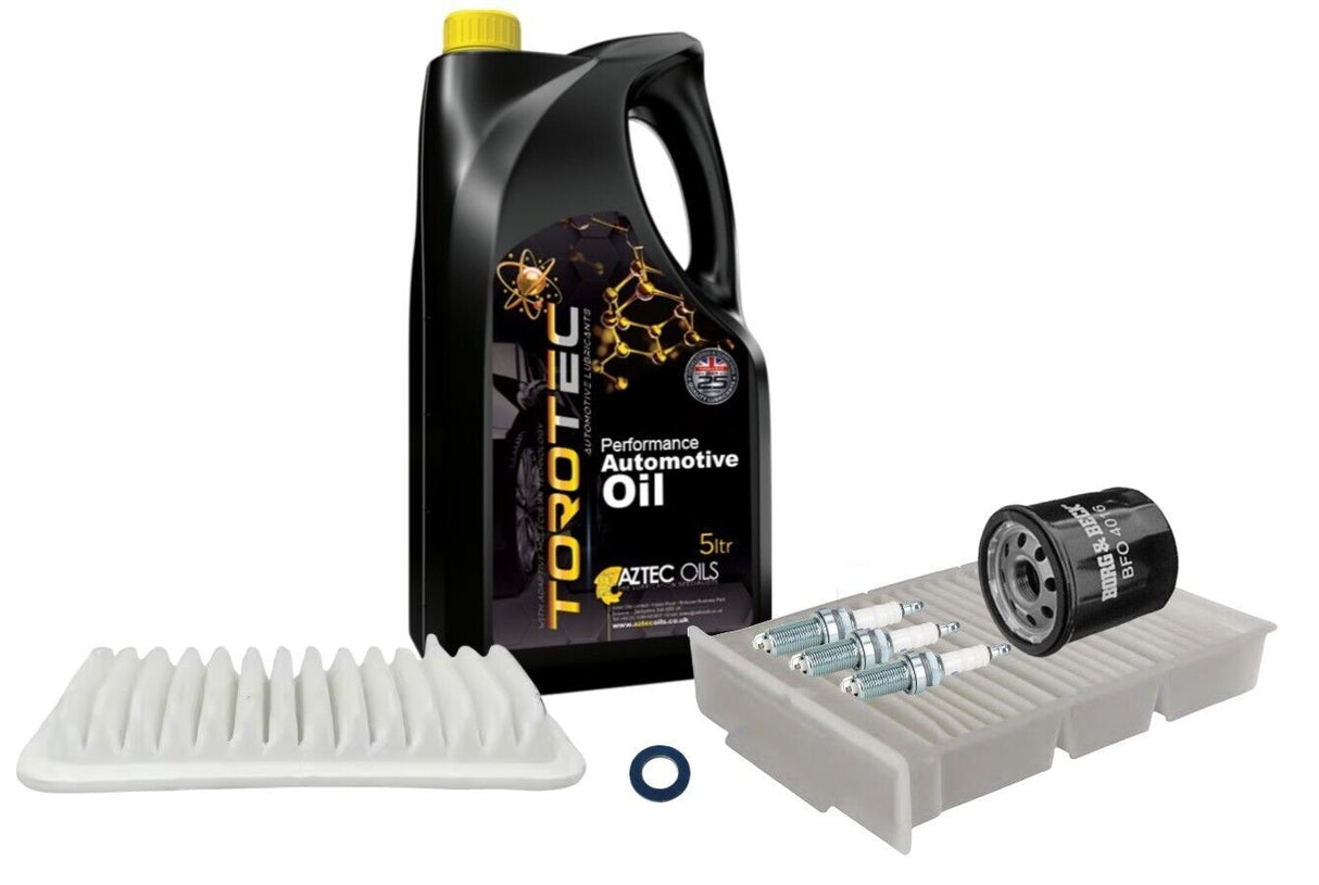 Toyota Aygo 2006 - 2013 Full Service Kit inc 5L 5w30 Engine Oil