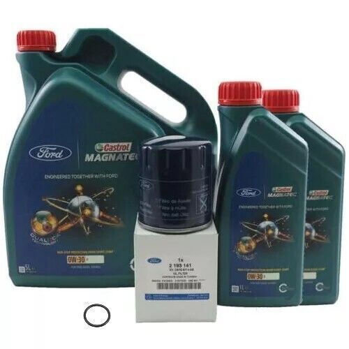 Genuine Ford Castrol 0W30 Oil 7L Magnatec Professional & Oil Filter 2L Duratorq