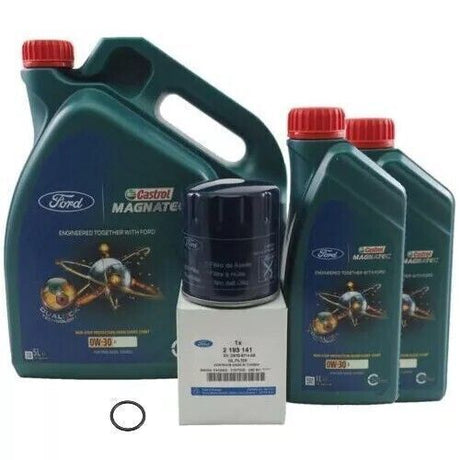Genuine Ford Castrol 0W30 Oil 7L Magnatec Professional & Oil Filter 2L Duratorq