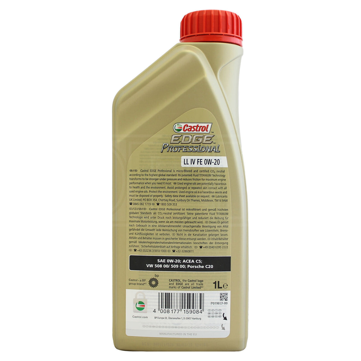 Castrol Edge Professional LL IV FE 0W-20 0W20 Fully Synthetic Engine Oil 1 Litre