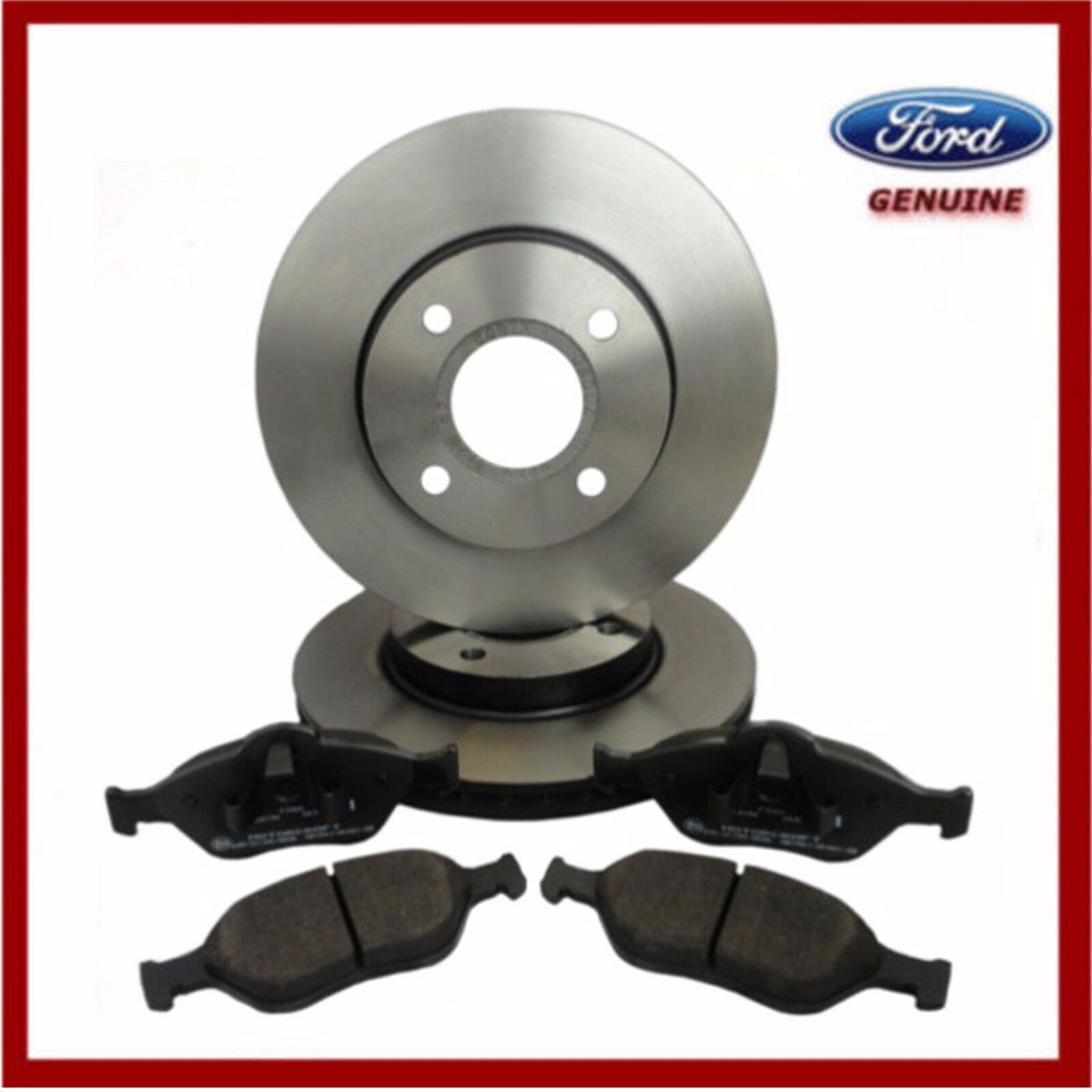 FORD FIESTA MK6 FRONT 2 BRAKE DISCS AND PADS & REAR SHOES SET + FITTING KIT NEW | UK FORD FIESTA MK6 FRONT 2 BRAKE DISCS AND PADS & REAR SHOES SET + FITTING KIT NEW | UK