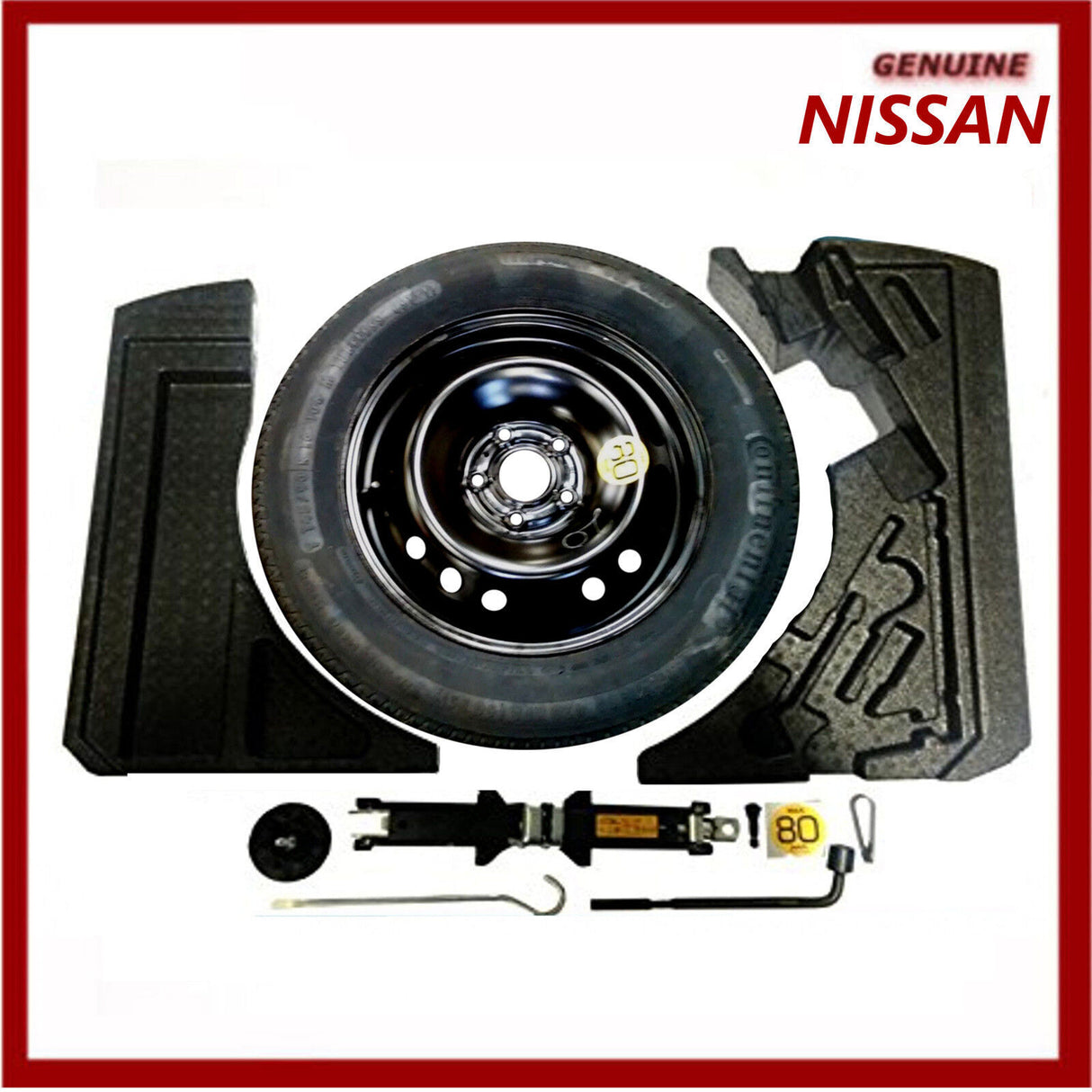 Genuine Nissan Qashqai J11 & J11B Space Saver Spare Wheel Kit Inc Tyre. New.