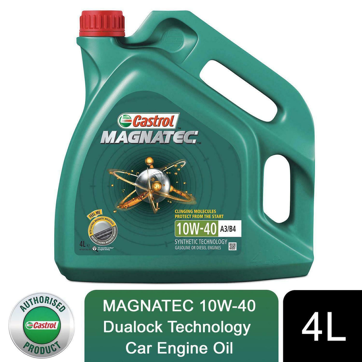 Castrol Magnatec 4L Car Engine Oil 4 Litres SAE 10W40 A3 B4 Dualock Technology