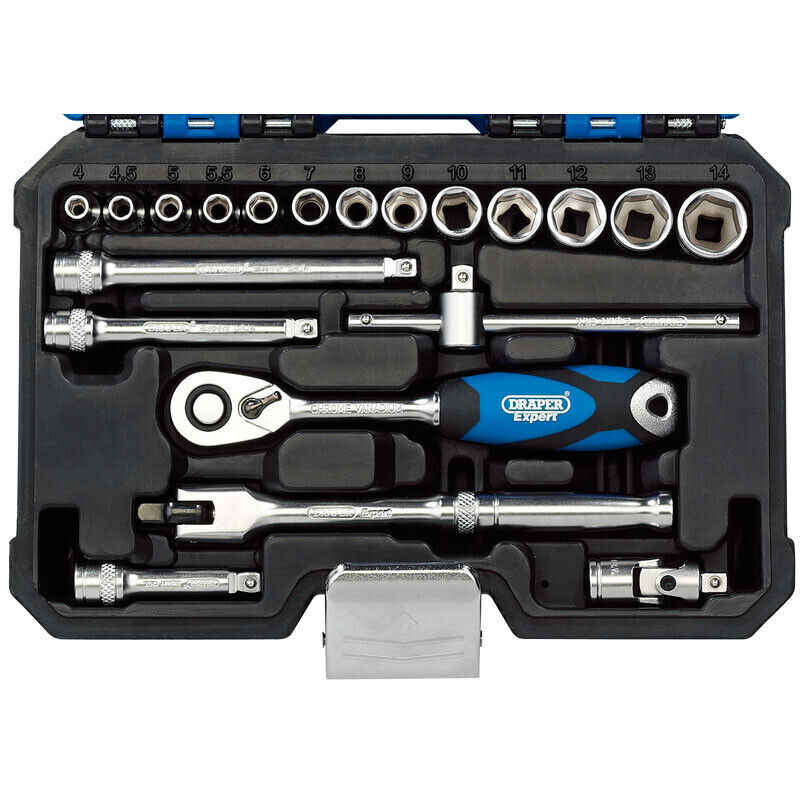 Draper 16442 1/4" Square Drive Metric Socket Set 20 Piece Set